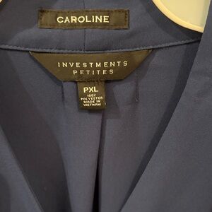 Caroline investments petite Women's Navy Blouse
